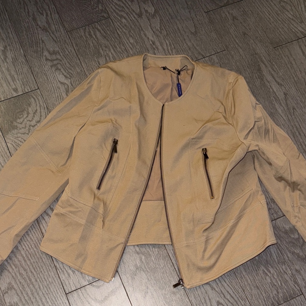 Elie Tahari Tan Utility Jacket